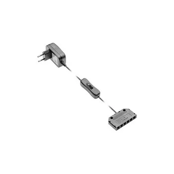   Tápegység LED világításhoz max. 12W, bemenet 220-240V AC/kimenet 12V DC, kapcsolóval és elosztóval