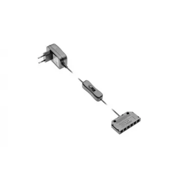   Tápegység LED világításhoz max. 6W, bemenet 220-240V AC/kimenet 12V DC, kapcsolóval és elosztóval