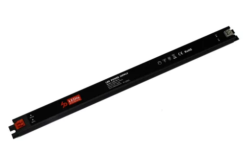 Ledis Alumínium házas Tápegység, 60W, 12V, 5A, 316X18X15mm, IP20, sorkapcsos