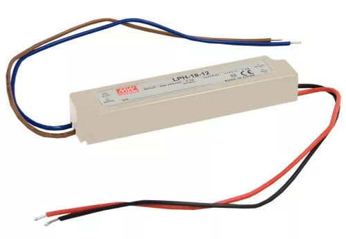 Mean Well tápegység, 18W, 12V, 