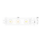 Bergmen LED modul, 1W, 12V DC, 100lm, IP66, 7000K, 3-as