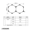   Ultralux  HEXAGON LED moduláris lineáris lámpatest, 7W, 4000K, 700lm, 220-240 V AC, 270°,