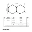 Ultralux  HEXAGON LED moduláris lineáris lámpatest, 7W, 4000K, 700lm, 220-240 V AC, 270°,