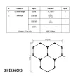 Ultralux  HEXAGON LED moduláris lineáris lámpatest, 7W, 4000K, 700lm, 220-240 V AC, 270°,