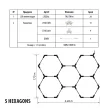 Ultralux  HEXAGON LED moduláris lineáris lámpatest, 7W, 4000K, 700lm, 220-240 V AC, 270°,