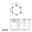 Ultralux  HEXAGON LED moduláris lineáris lámpatest, 7W, 6000K, 700lm, 220-240 V AC, 270°,