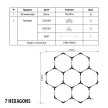 Ultralux  HEXAGON LED moduláris lineáris lámpatest, 7W, 6000K, 700lm, 220-240 V AC, 270°,