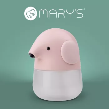   Szappanadagoló, akkumulátoros, USB kábellel, 3W, Bemeneti feszültség: 5V DC 1A, Akkumulátor kapacitása: 1200mAh / 3.7V, 97x113x136mm, Elefánt, Rózsaszín 