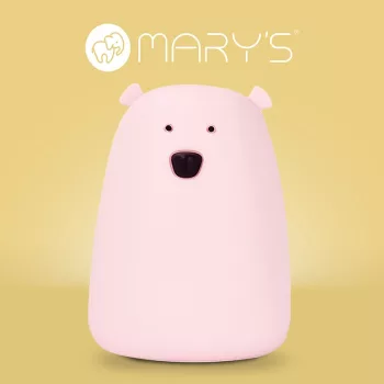   Éjszakai fény Távirányítóval, akkumulátoros, USB kábellel, 0,4W,  3000K+RGB,  Akkumulátor kapacitása: 1200mAh / 3.7V, Bemeneti feszültség: 5V DC 1A,
111 x 111 x 160 mm, Nagy Mackó, Rózsaszín