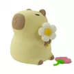 Éjszakai LED Lámpa, Kapibara Florist, Fehér, Akkumulátoros, USB kábellel,  2,5W, 3000K+ RGB, IP20, Akkumulátor kapacitása: 3.7V 1200mAh, Bemeneti feszültség: 5V DC, 91x111x92mm