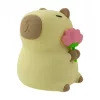   Éjszakai LED Lámpa, Kapibara Florist, Fehér, Akkumulátoros, USB kábellel,  2,5W, 3000K+ RGB, IP20, Akkumulátor kapacitása: 3.7V 1200mAh, Bemeneti feszültség: 5V DC, 91x111x92mm