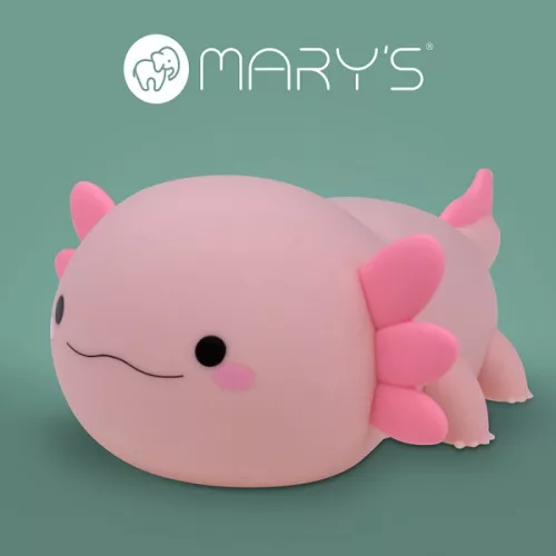 MW61489 - Ecolight LED Éjszakai fény, USB-s, 2,5W, 4000K, 1200mAh, 5V DC, Rózsaszín, Axolotl