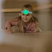 Ecolight Macis Gyerek fejlámpa, RGB-s, újratölthető (USB-C), 1W, 38lm, 500mAh/3,7V, RGB: 9000K (LED) - 5800K (búrával)