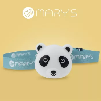   Ecolight Pandás Gyerek fejlámpa, RGB-s, újratölthető (USB-C), 1W, 38lm, 500mAh/3,7V, RGB: 9000K (LED) - 5800K (fedéllel)
