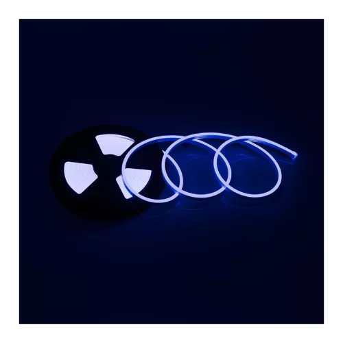 DL LED szalag neon flex (100LED/1m), 12DC, IP65, 11W/1m, 5m, Kék