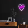   TelForceOne LED Valentin napi Dekoráció, Fehér/Lila, LOVE felirat szívecskében