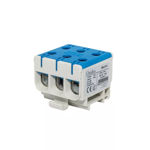 OMLC747 - Fővezetéki sorkapocs  tripla 50mm2 kék