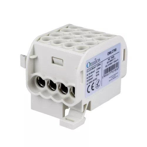 OMLC768 - Fővezetéki leágazókapocs 1P 25/16 szürke, 4 sor