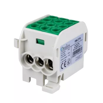 OMLC770 - Fővezetéki leágazókapocs 1P 35/25 zöld, 3 sor
