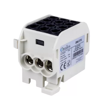   OMLC772 - Fővezetéki leágazókapocs 1P 35/25 fekete, 3 sor