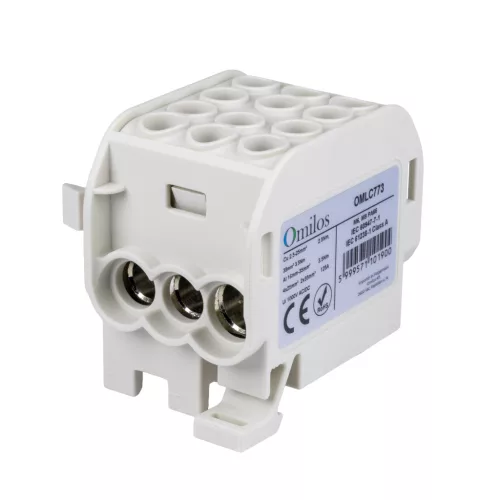 OMLC773 - Fővezetéki leágazókapocs 1P 35/25 szürke, 3 sor