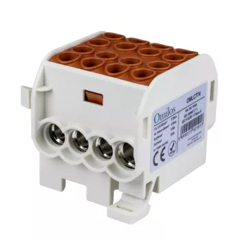 OMLC774 - Fővezetéki leágazókapocs 1P 35/25 barna, 4 sor