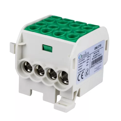 OMLC775 - Fővezetéki leágazókapocs 1P 35/25 zöld, 4 sor