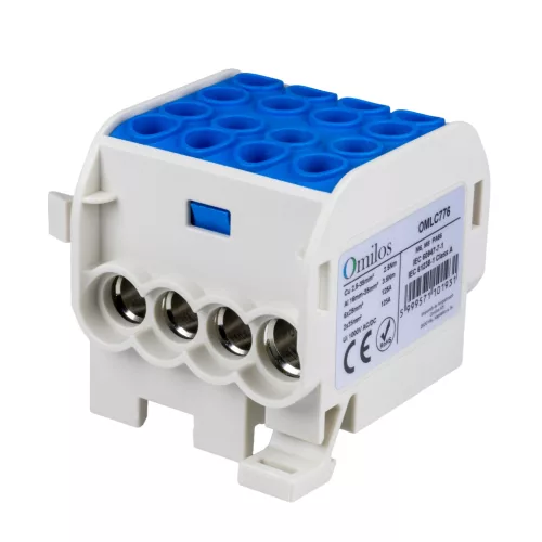 OMLC776 - Fővezetéki leágazókapocs 1P 35/25 kék, 4 sor