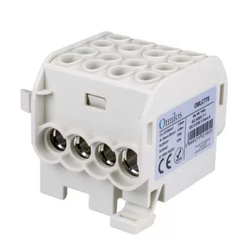 OMLC778 - Fővezetéki leágazókapocs 1P 35/25 szürke, 4 sor