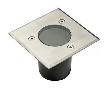 ALFA-K-MINI földi világítótest, négyzet alakú, GU10 (max. 10W), IP67, AC220-240V, 50/60Hz, inox
