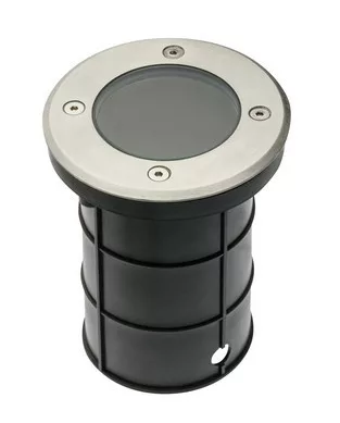 ALFA-O földi világítótest, kerek, GU10 (max. 50W), IP67, AC220-240V, 50/60Hz, (13x11cm), inox