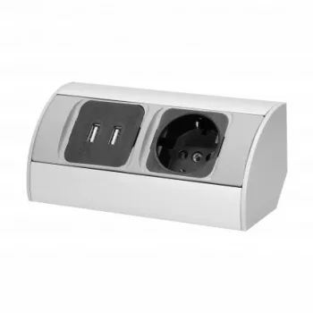 Szekrény alatti elektromos aljzat USB töltővel
