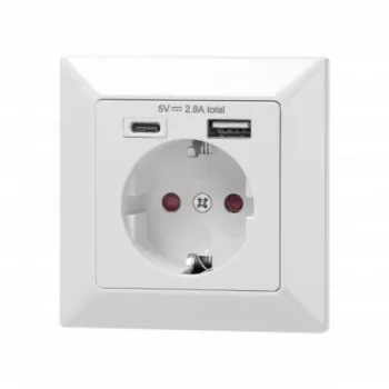 Orno aljzat USB A+C töltővel