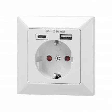 Orno aljzat USB A+C töltővel