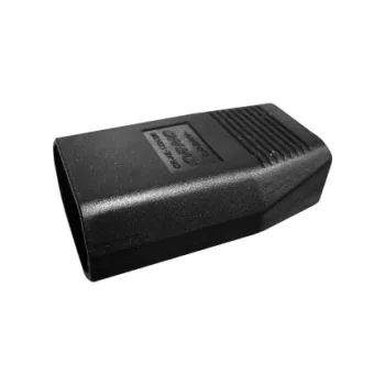   Lapos hálózati aljzat földelőcsapok nélkül 2,5A, 250V, fekete, polikarbonát, 50 db