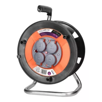   Fröccsenésálló üres kábeltekercs IP44 4x2P+E (Schuko) 16A 230V