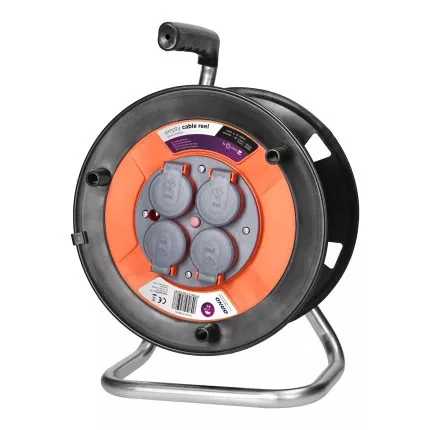 Fröccsenésálló üres kábeltekercs IP44 4x2P+E (Schuko) 16A 230V