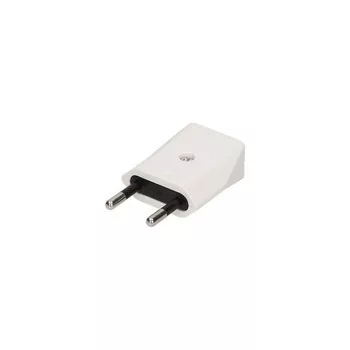 Mini lapos euro dugó, 2P aljzat: 2P/II, 10A/250V AC, fehér