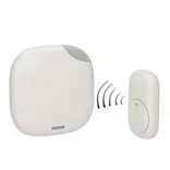 LOGICO AC vezeték nélküli ajtócsengő tanulási rendszerrel és riasztással Hatótávolság nyílt terepen: max. 120 m; tápellátás: vevő: 230V AC