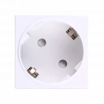   NOEN GS, szögletes foglalat modul, fehér 45x45mm 45° 1x2P+E, F Schuko típus, 16A 250V