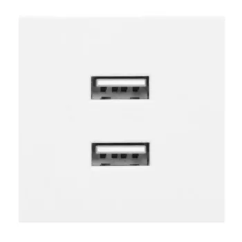   NOEN USB dupla portos modul bútorcsatlakozó panelhez, USB töltővel, fehér