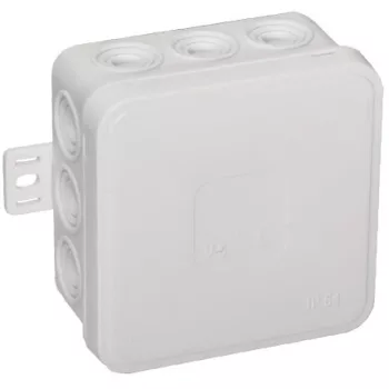   Felületre szerelhető csatlakozódoboz CLICK IP54 12 kábelbevezetés 75x75x41mm fehér