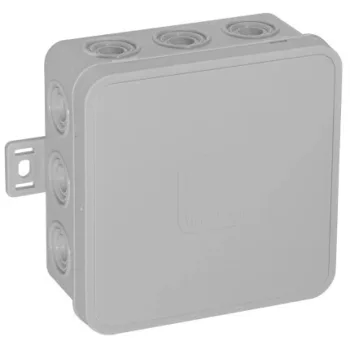   Felületre szerelhető csatlakozódoboz CLICK IP54 12 kábelbevezetés 85x85x41mm szürke