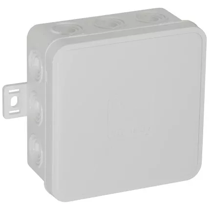 Felületre szerelhető csatlakozódoboz CLICK IP54 12 kábelbevezetés 85x85x41mm fehér