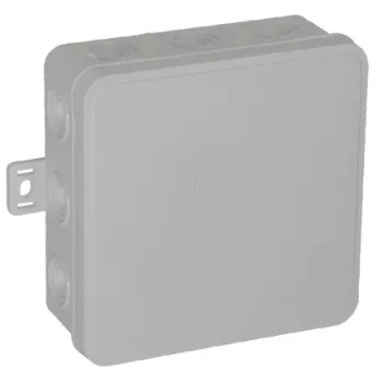   Felületre szerelhető csatlakozódoboz CLICK IP54 12 kábelbevezetés 100x100x41mm szürke