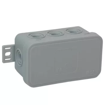   Felületre szerelhető csatlakozódoboz CLICK IP54 8 kábelbevezetés 80x45x41mm szürke