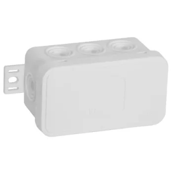   Felületre szerelhető csatlakozódoboz CLICK IP54 8 kábelbevezetés 80x45x41mm fehér