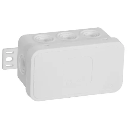 Felületre szerelhető csatlakozódoboz CLICK IP54 8 kábelbevezetés 80x45x41mm fehér