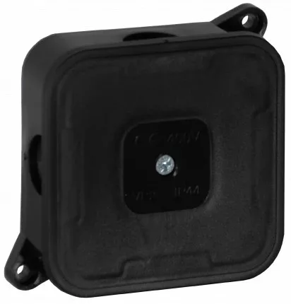 Felületre szerelhető csatlakozódoboz ECO IP44 400V 4 gumibemenet 85x85x35mm fekete