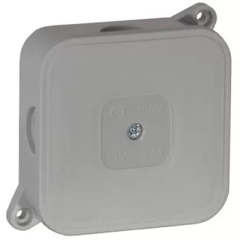   Felületre szerelhető csatlakozódoboz ECO IP44 400V 4 gumibemenet 85x85x35mm szürke